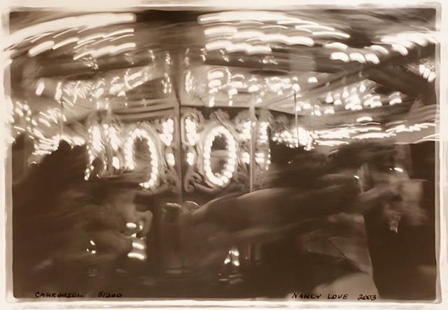 Carousel, monochrome print